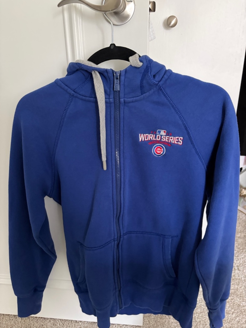 MLB Royal Blue Chicago Cubs World Series Zip Hoodie